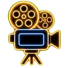Icono neón de películas
