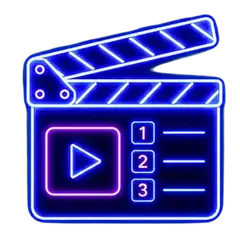 Icono neón de series